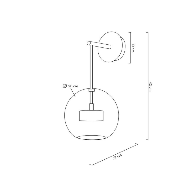 Lampa ścienna CAPRI WALL złota