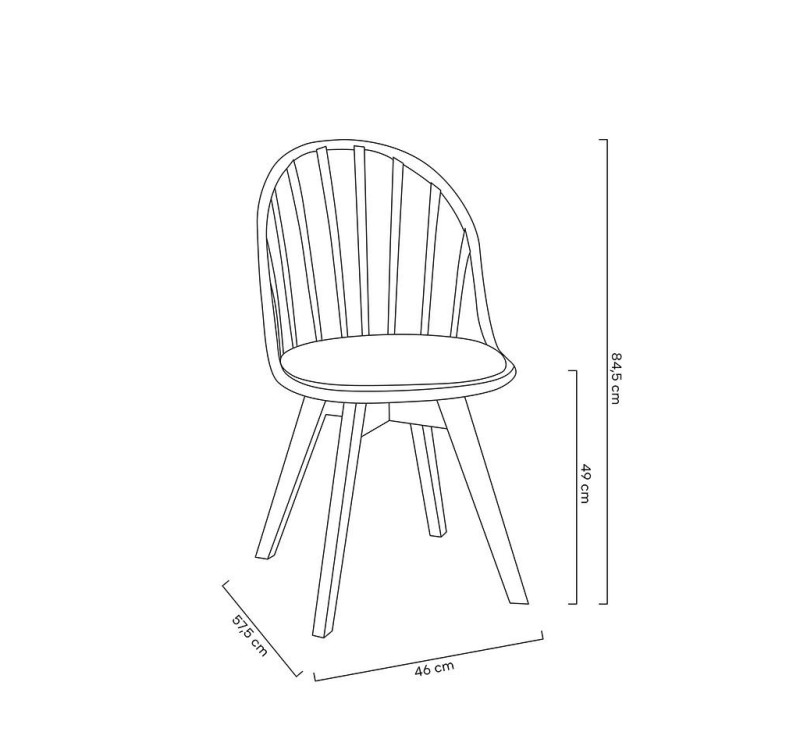MODESTO krzesło ALBERT czarne - polipropylen, ekoskóra, drewno bukowe