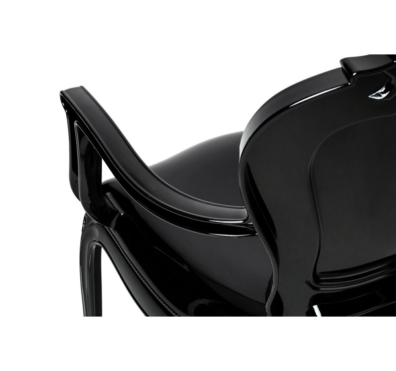 Krzesło KING ARM czarne - poliwęglan