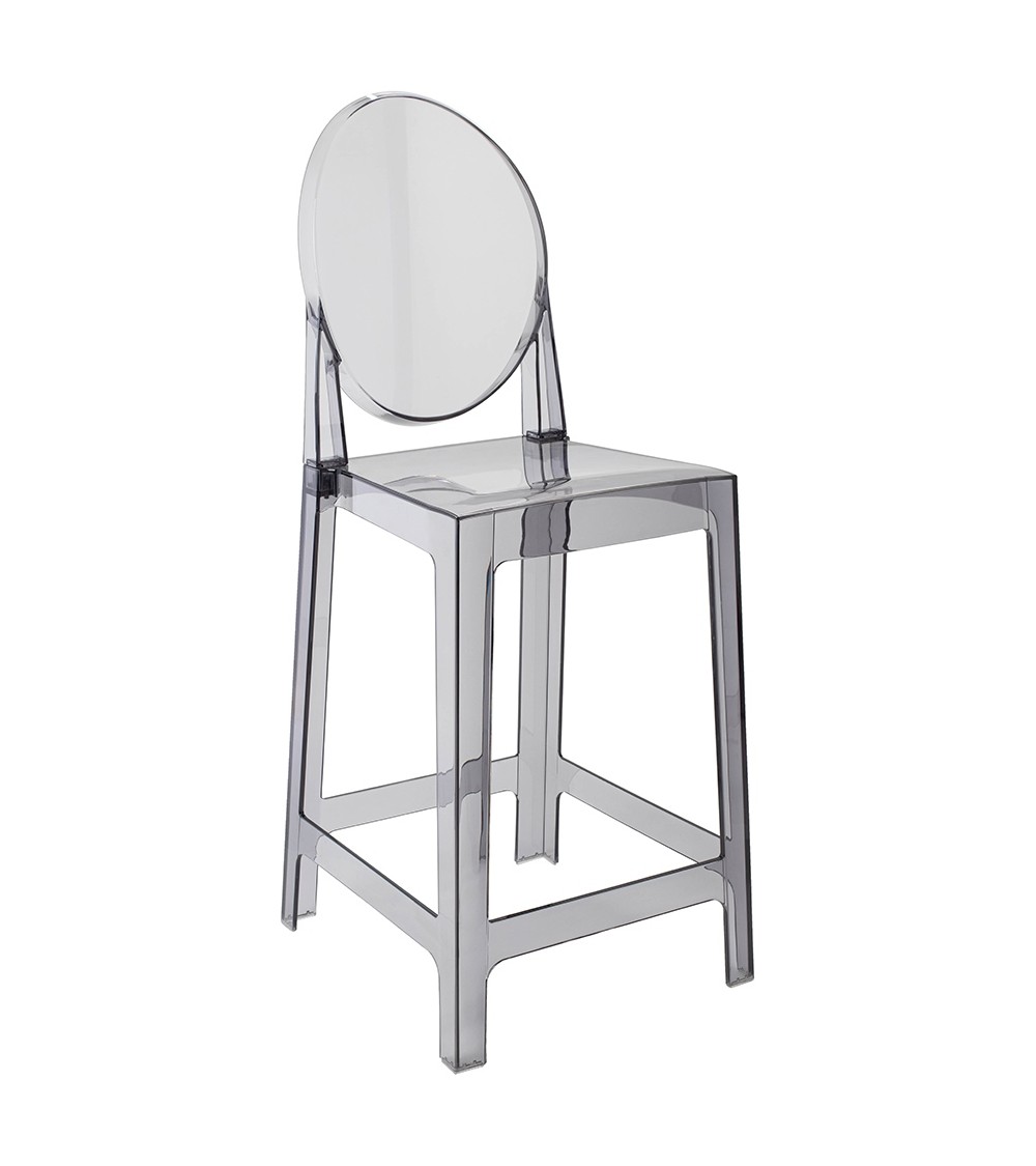 Krzesło barowe VICTORIA 65 cm dymione - poliwęglan