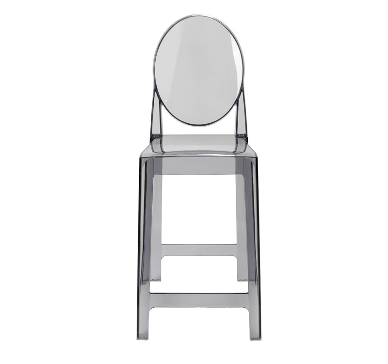 Krzesło barowe VICTORIA 65 cm dymione - poliwęglan