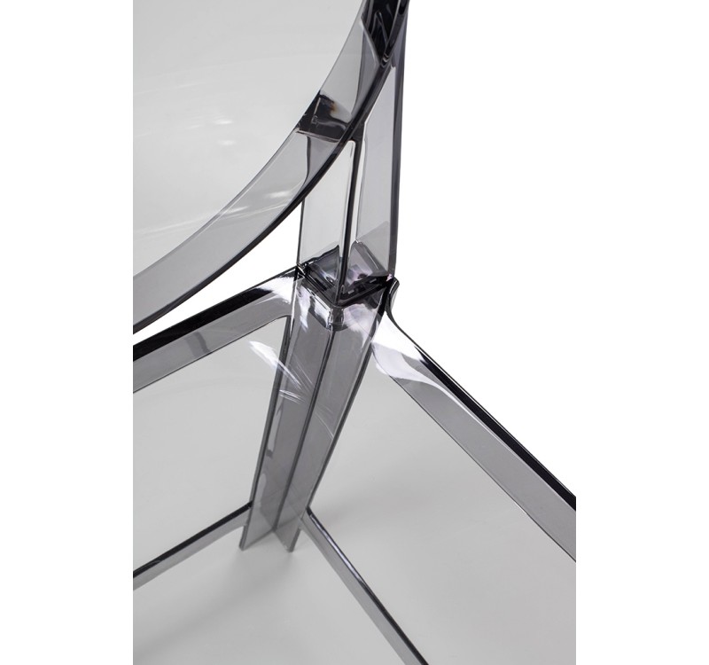 Krzesło barowe VICTORIA 65 cm dymione - poliwęglan