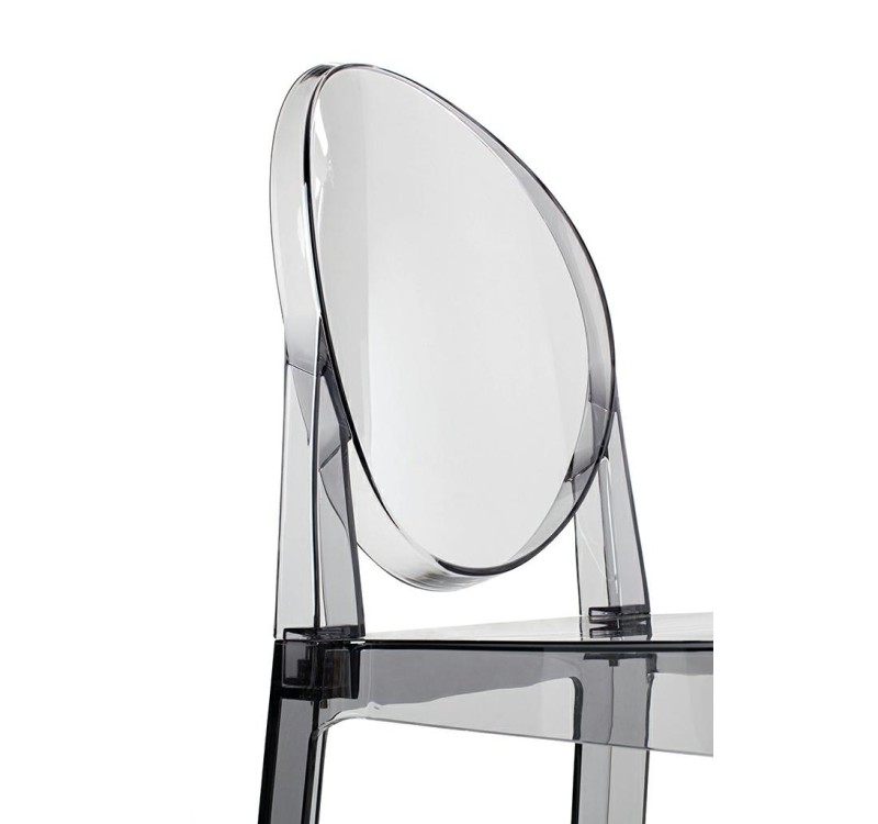 Krzesło barowe VICTORIA 65 cm dymione - poliwęglan