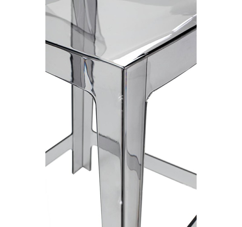 Krzesło barowe VICTORIA 65 cm dymione - poliwęglan