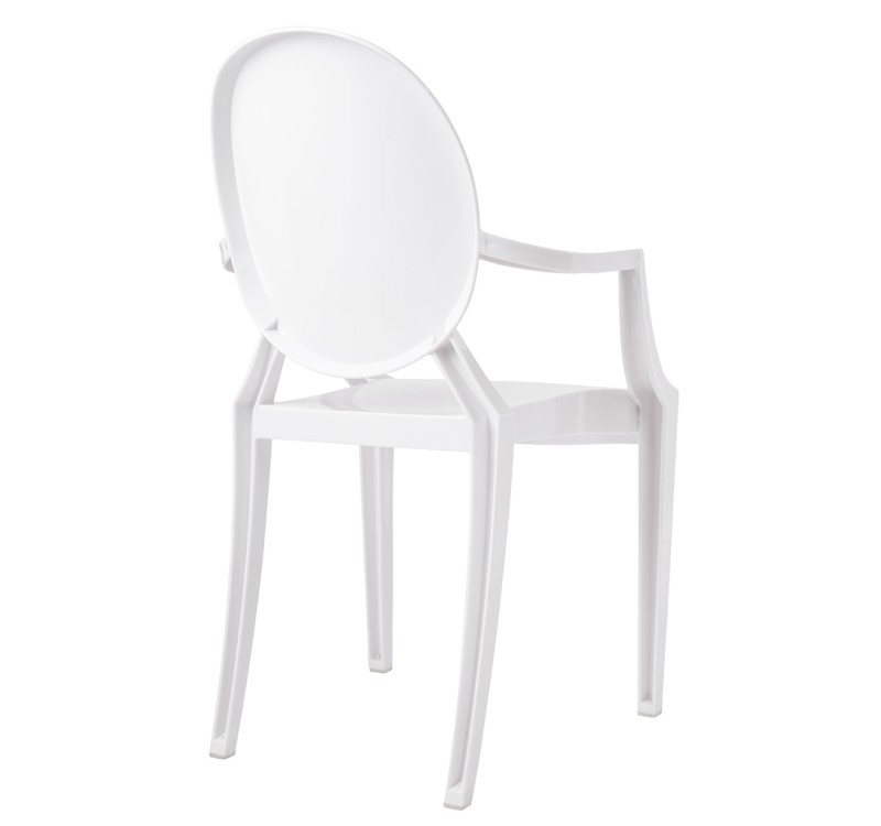 Krzesło LOUIS białe - poliwęglan