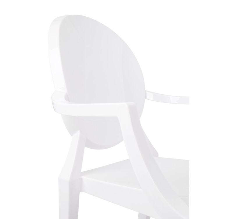 Krzesło LOUIS białe - poliwęglan