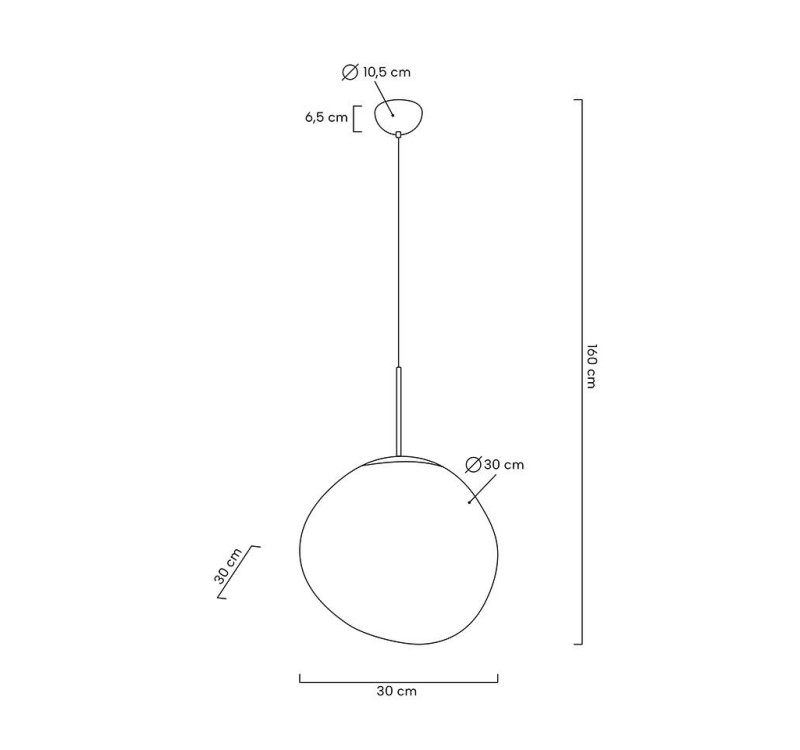 MOOSEE lampa wisząca FUSION 30 miedziana  - akryl