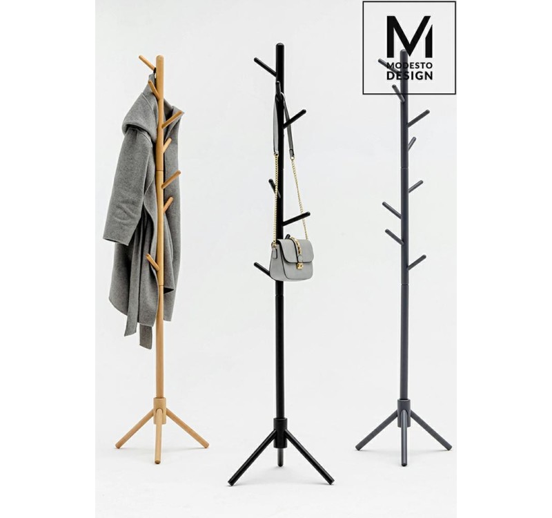MODESTO wieszak stojący STICK naturalny - drewno bukowe