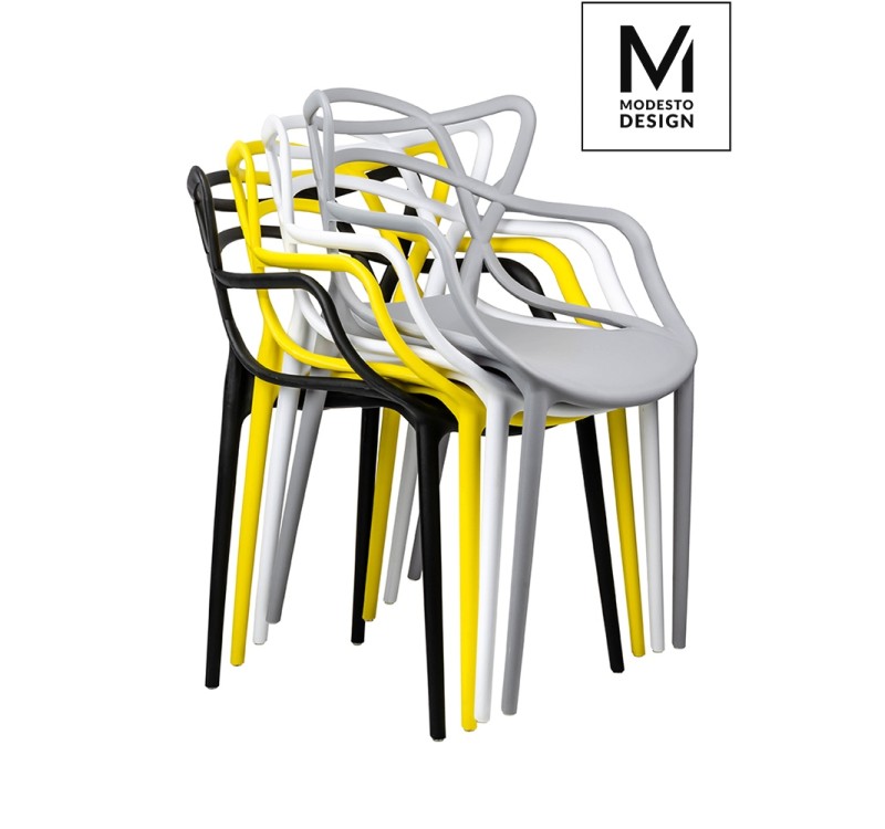 MODESTO krzesło HILO szare - polipropylen