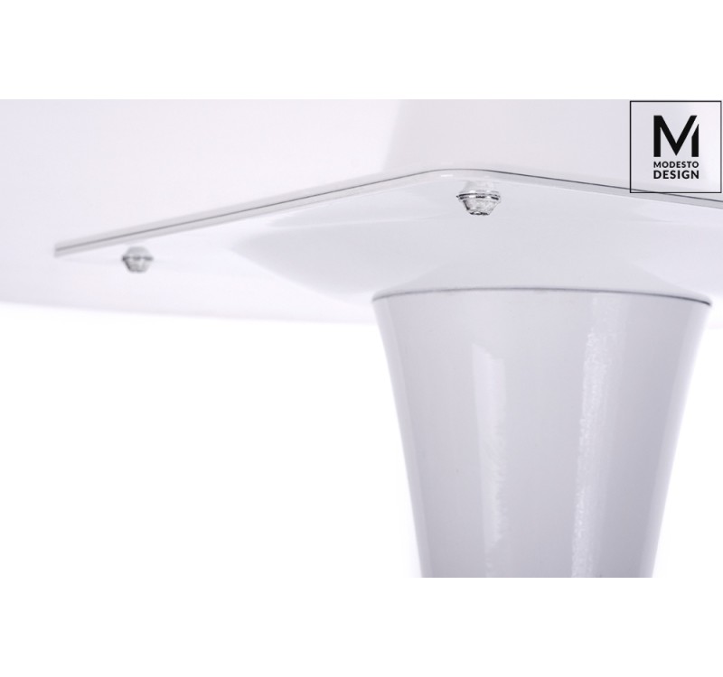 MODESTO stół TULIP FI 80 biały - MDF, podstawa metalowa