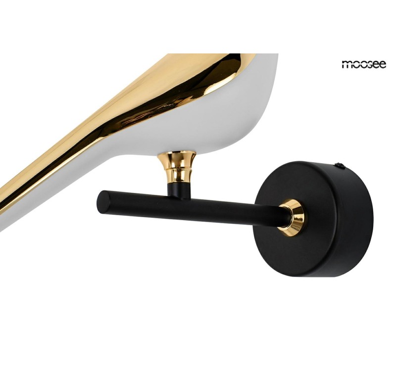 MOOSEE lampa ścienna BIRD złota