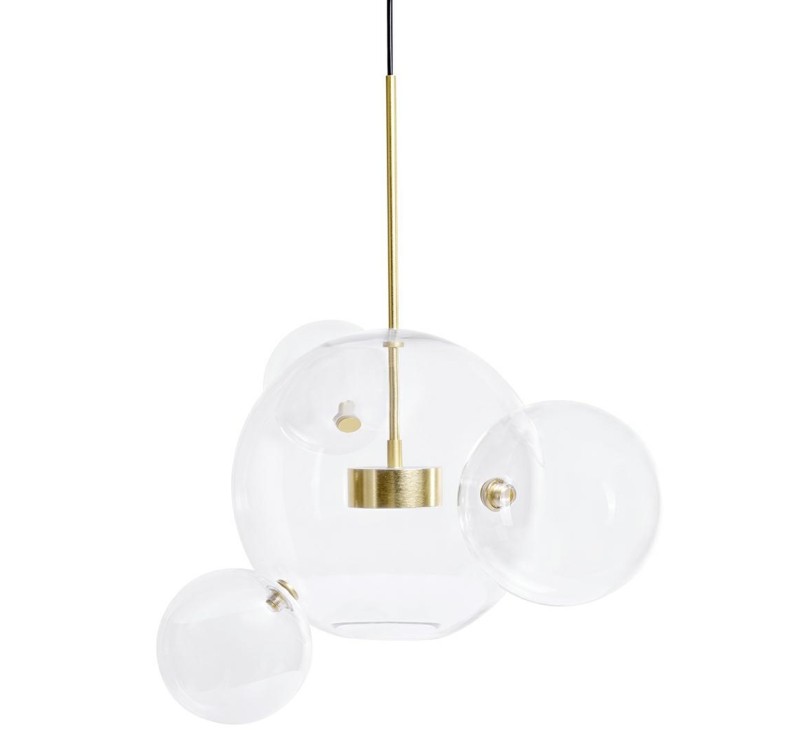 MOOSEE lampa wisząca CAPRI 4 złota - 60   LED, aluminium, szkło