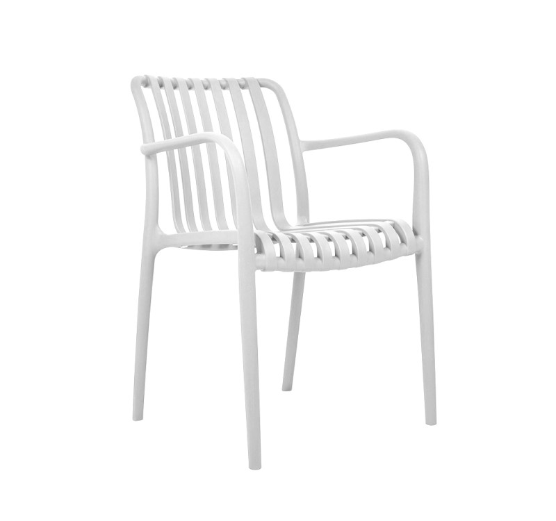 MODESTO krzesło Strips białe -            polipropylen