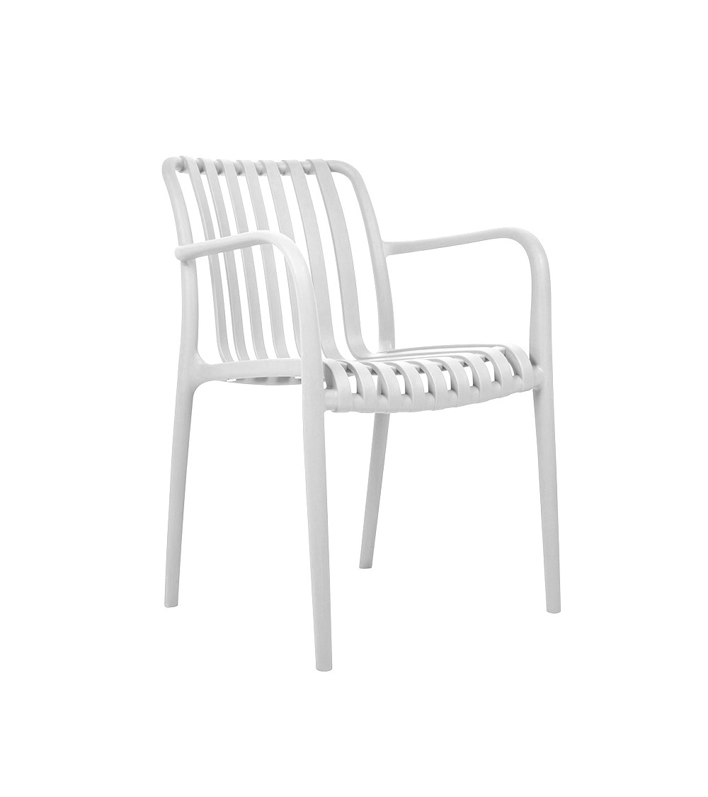 MODESTO krzesło Strips białe -            polipropylen