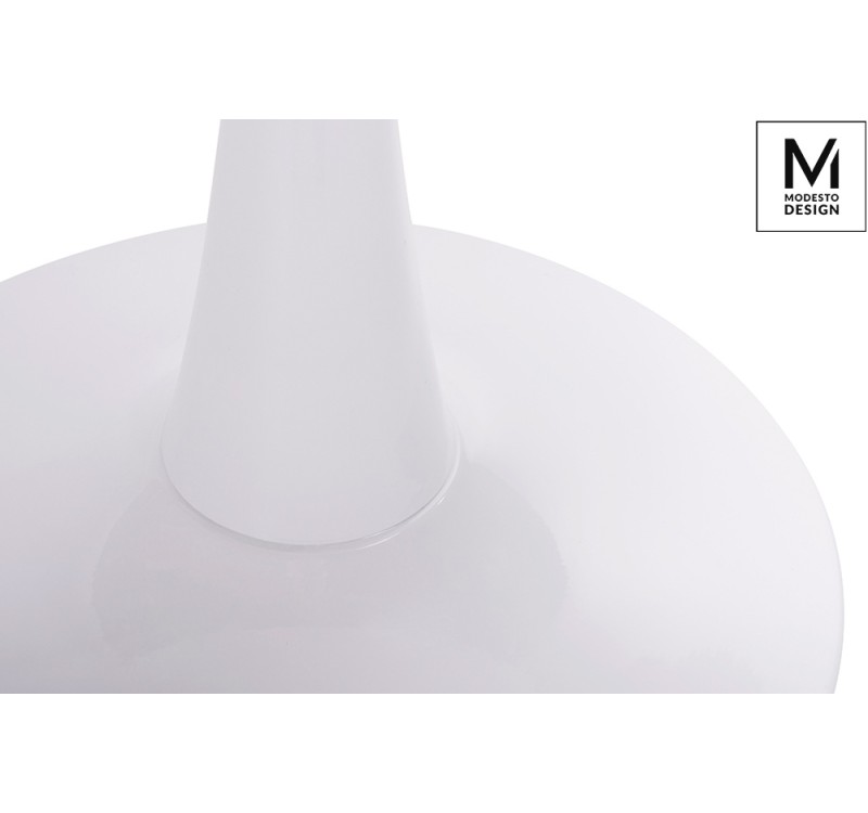 MODESTO stół TULIP FI 80 biały - MDF, podstawa metalowa