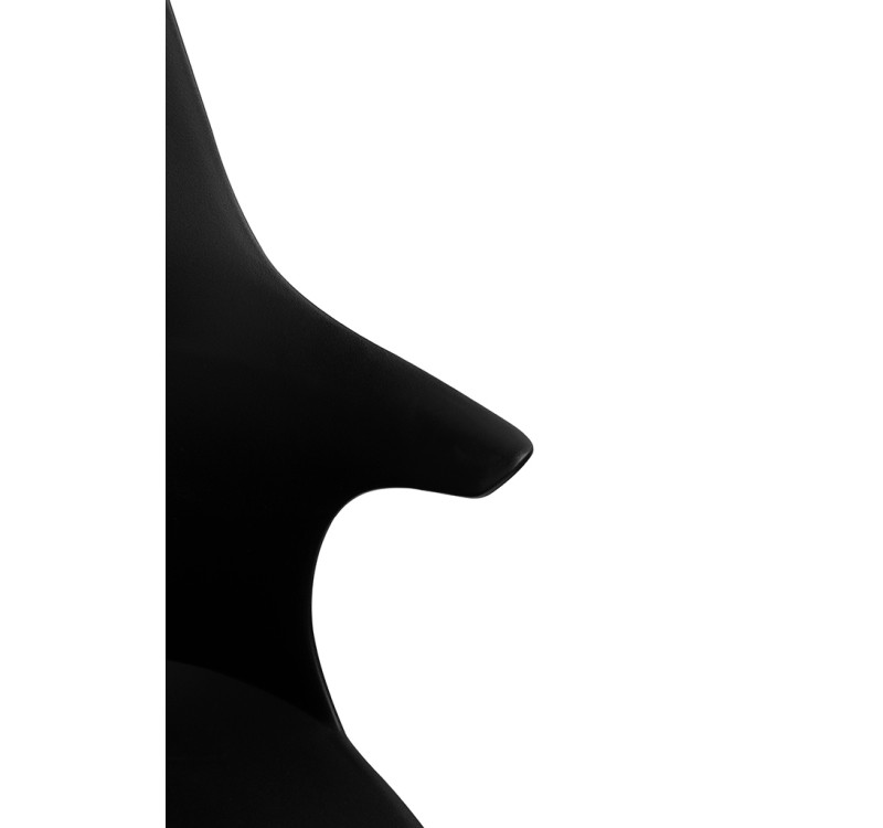 Krzesło BRAZO HIGH czarne  - polipropylen, metal