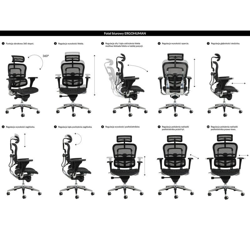 Fotel biurowy ERGO czarny