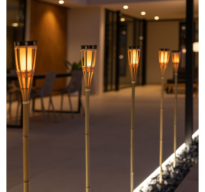 NEW GARDEN lampa ogrodowa HIAMA SOLAR z efektem płomienia (24 sztuki)