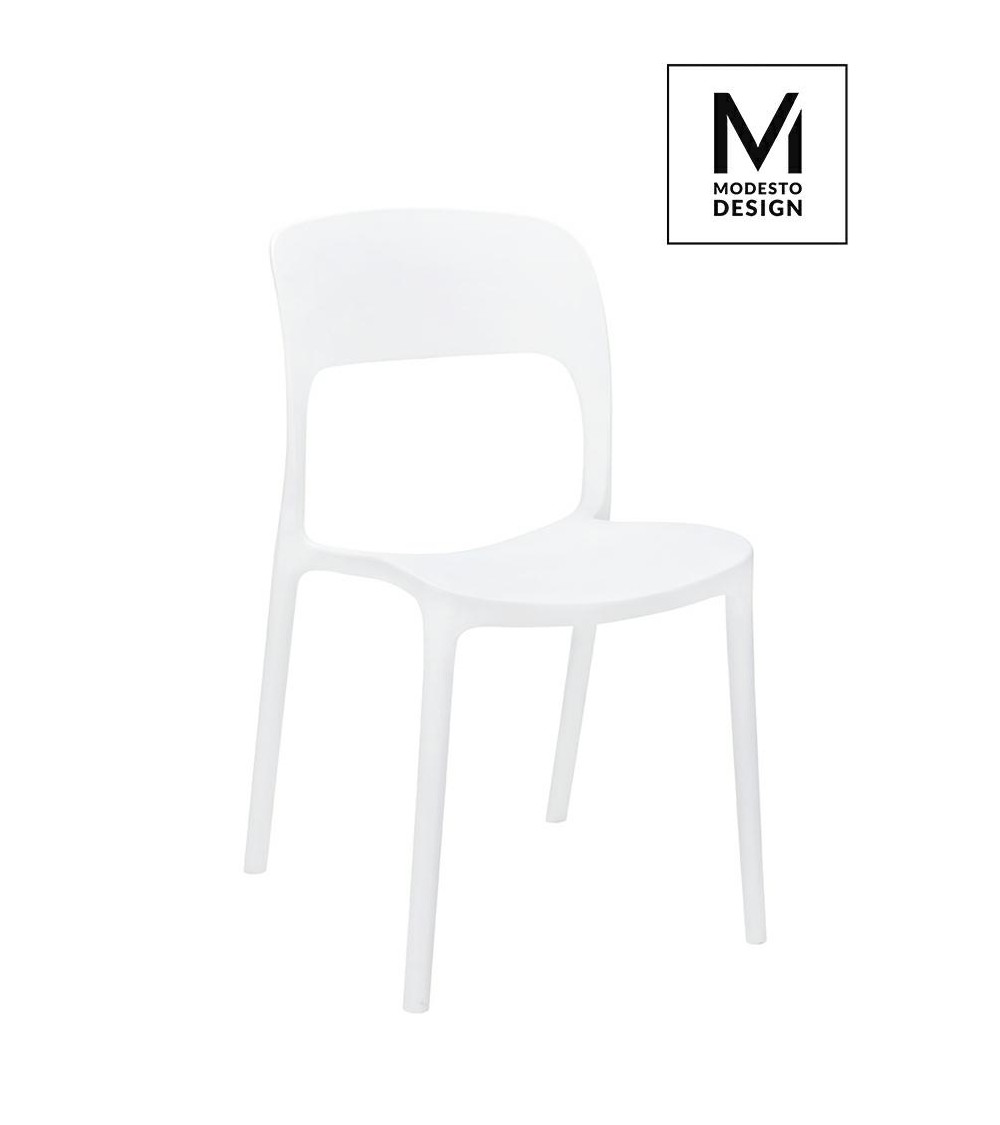 MODESTO krzesło ZING białe - polipropylen
