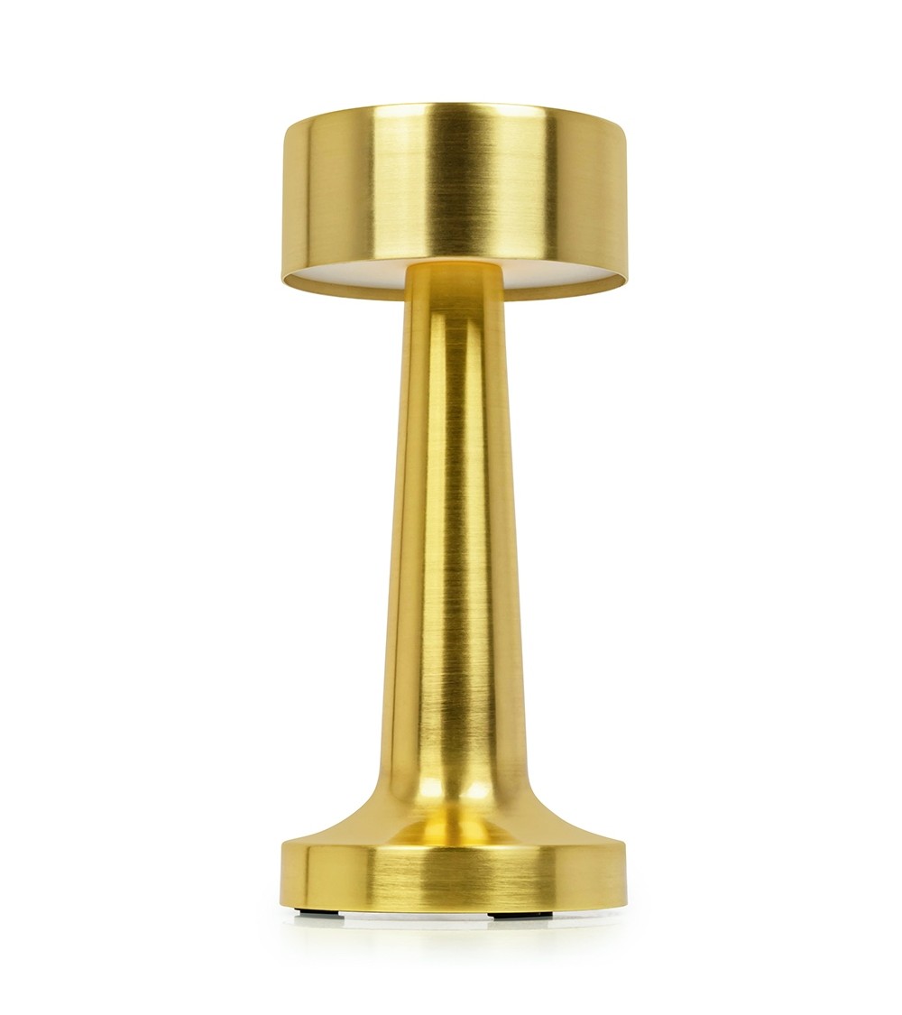 Lampa biurkowa LEE złota - wbudowana bateria, LED
