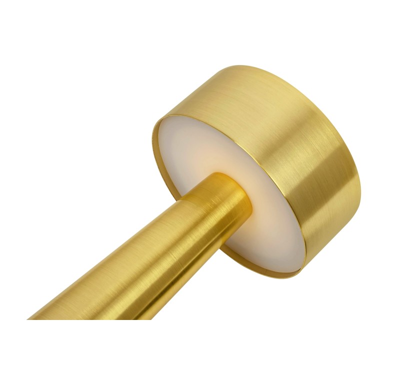 Lampa biurkowa LEE złota - wbudowana bateria, LED