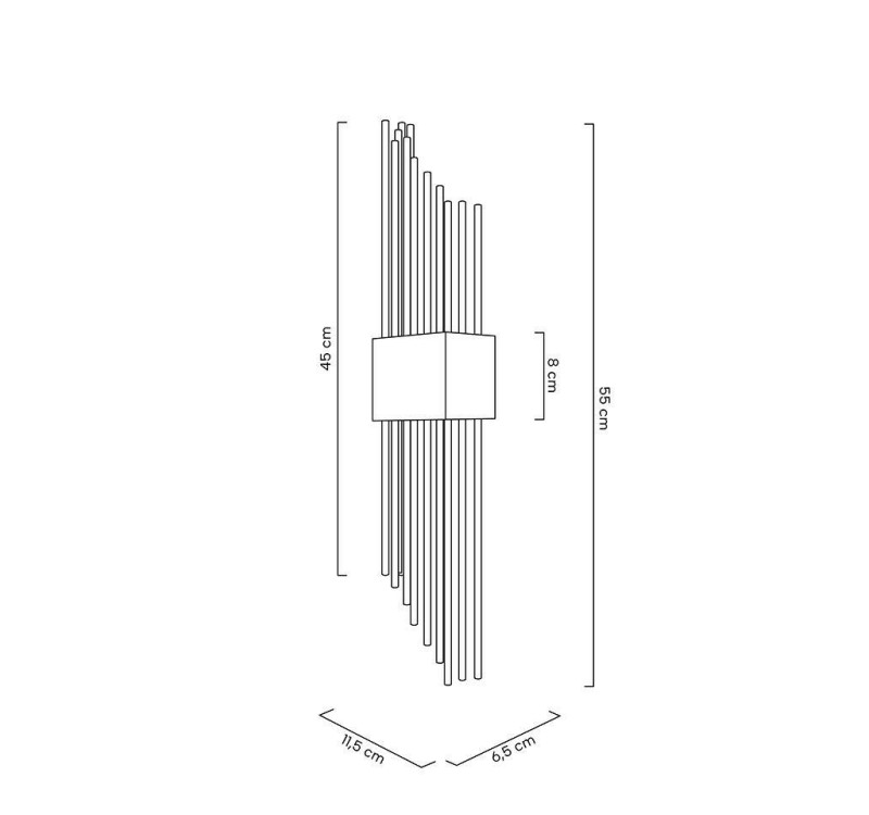 MOOSEE lampa ścienna SLANT złota