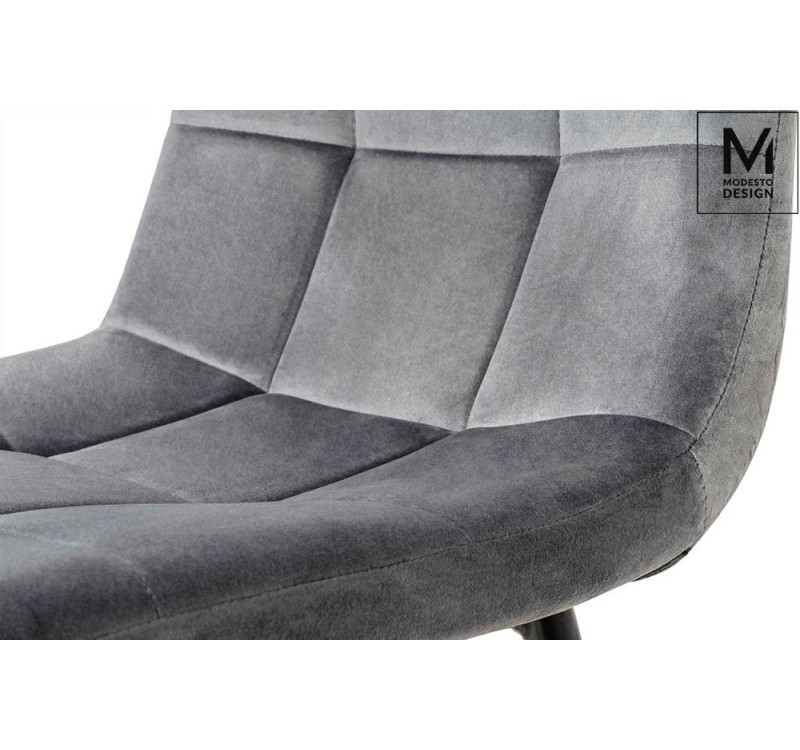 MODESTO krzesło CARLO ciemny szary - welur, metal