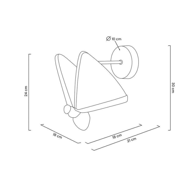 MOOSEE lampa ścienna BUTTERFLY M złota