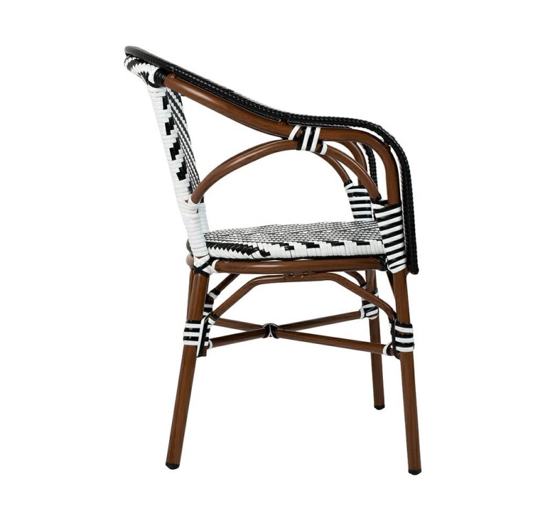 Krzesło ogrodowe CAFE AZURE biały /       czarny