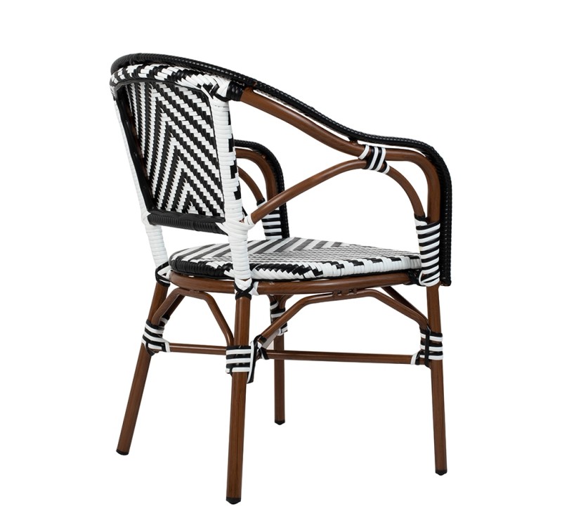 Krzesło ogrodowe CAFE AZURE biały /       czarny