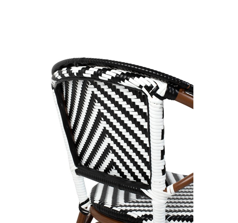 Krzesło ogrodowe CAFE AZURE biały /       czarny