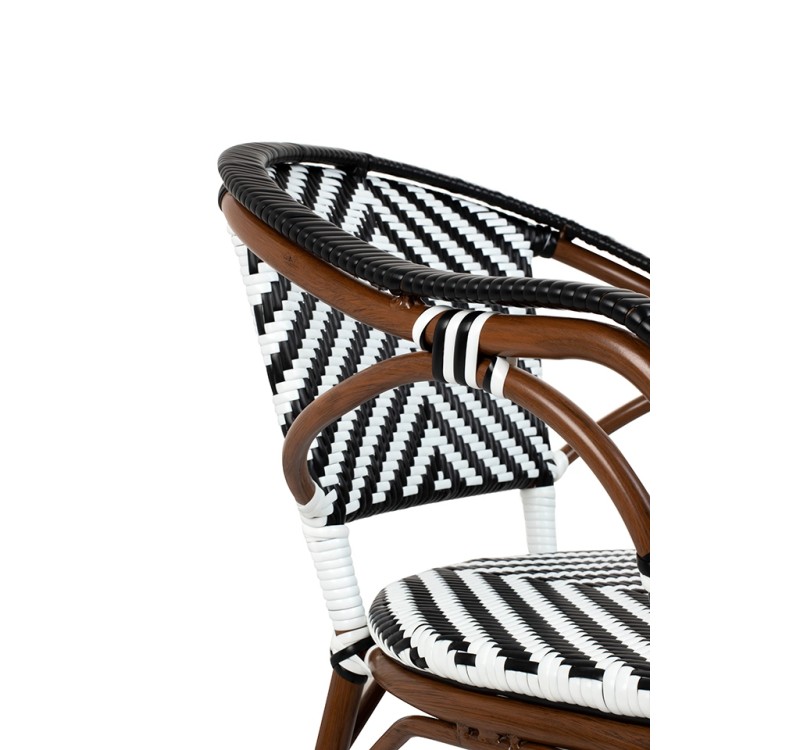 Krzesło ogrodowe CAFE AZURE biały /       czarny