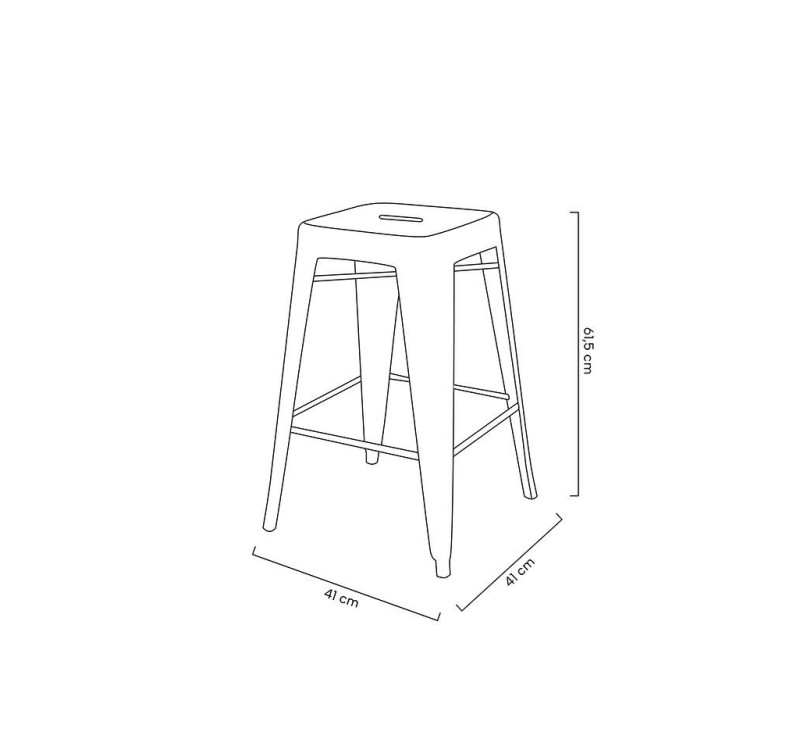 Krzesło barowe TOWER 66 (Paris) czarne