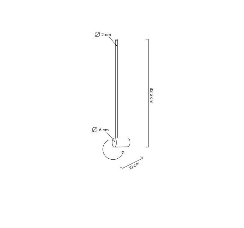 MOOSEE lampa ścienna OMBRE 80 czarna