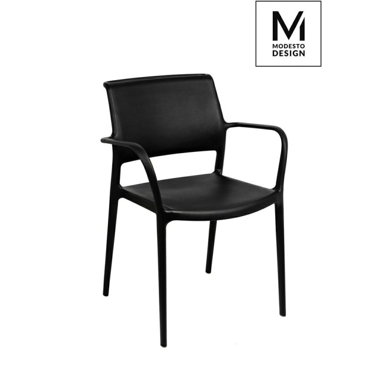 MODESTO krzesło PETRA czarne - polipropylen