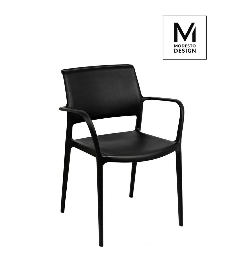 MODESTO krzesło PETRA czarne - polipropylen