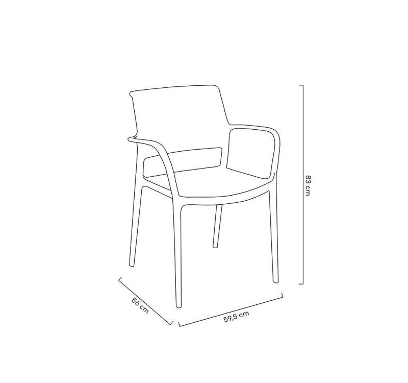 MODESTO krzesło PETRA czarne - polipropylen