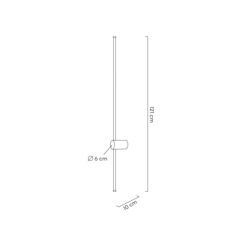 MOOSEE lampa ścienna OMBRE 120 czarna