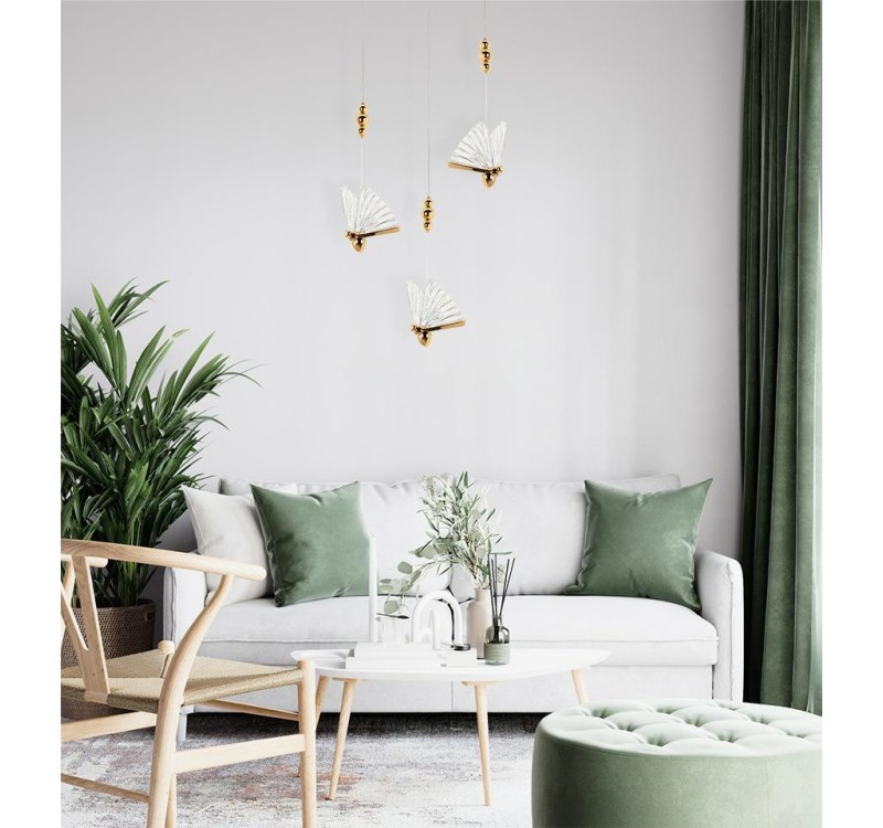 MOOSEE lampa wisząca BUTTERFLY M złota