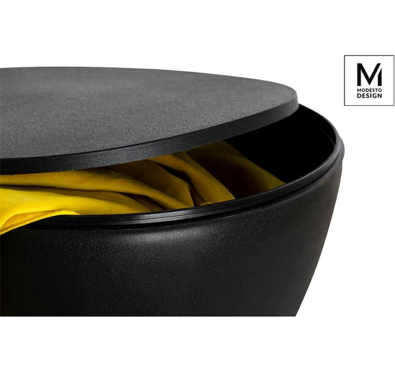 MODESTO stołek TAMBURO czarny - polipropylen