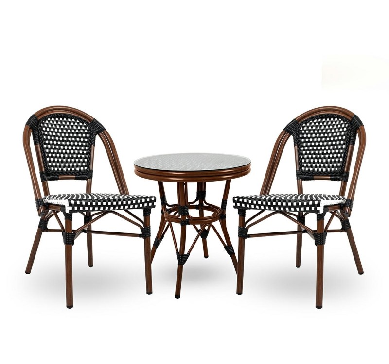 Krzesło ogrodowe CAFE PARIS brązowe       rattan