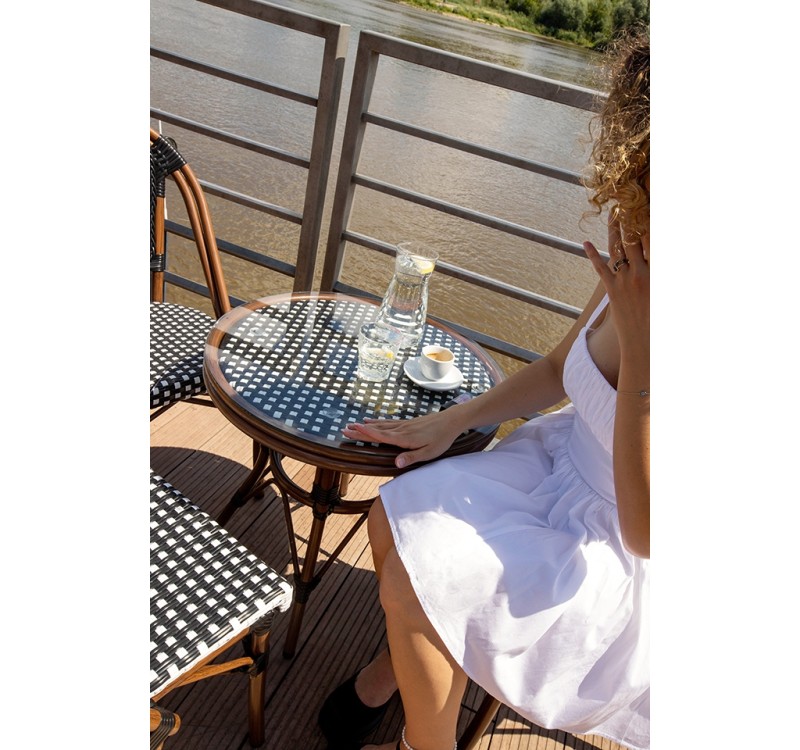 Krzesło ogrodowe CAFE PARIS brązowe       rattan