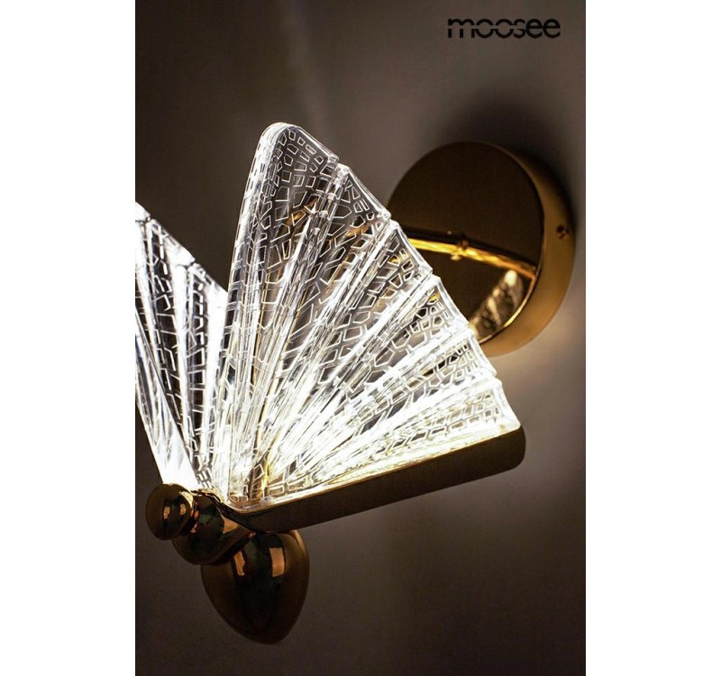 MOOSEE lampa ścienna BUTTERFLY S złota