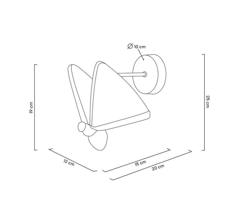 MOOSEE lampa ścienna BUTTERFLY S złota
