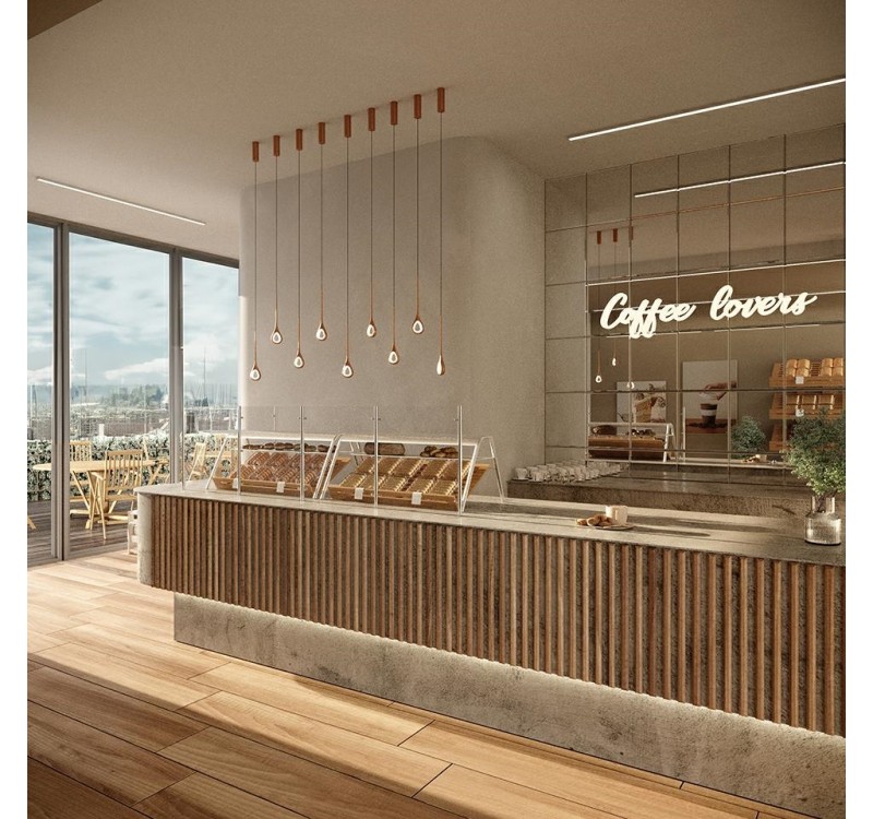 MOOSEE lampa wisząca VUELO miedziana