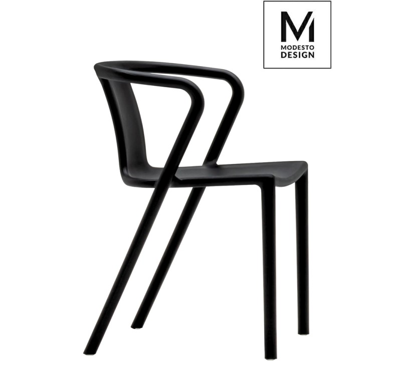 MODESTO krzesło AIR czarne - polipropylen
