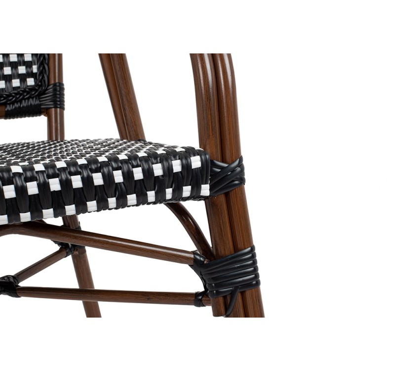 Krzesło ogrodowe CAFE PARIS ARM brązowe   rattan