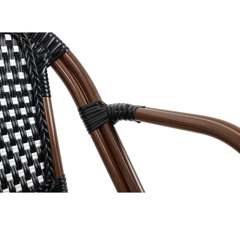 Krzesło ogrodowe CAFE PARIS ARM brązowe   rattan