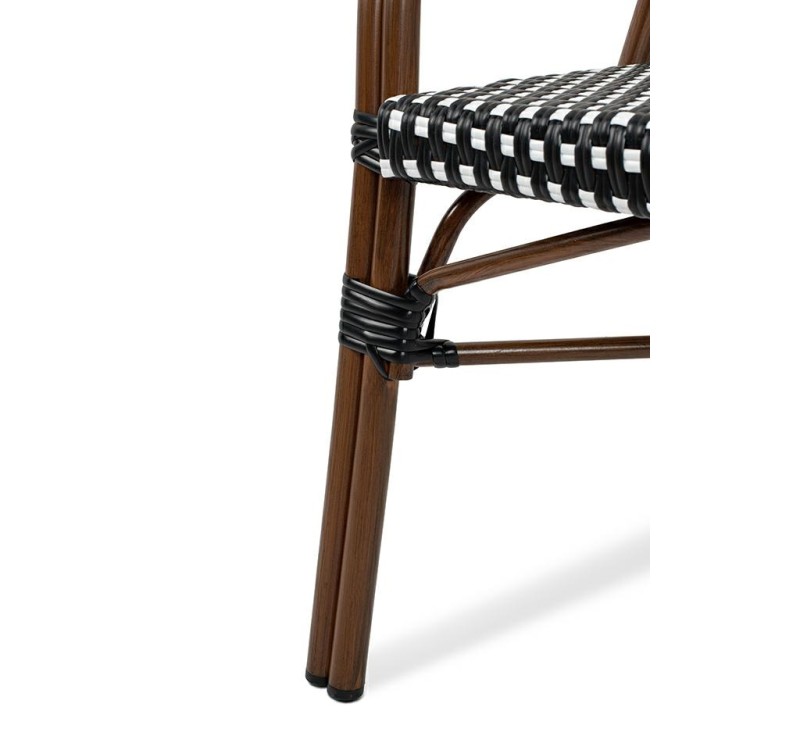 Krzesło ogrodowe CAFE PARIS ARM brązowe   rattan