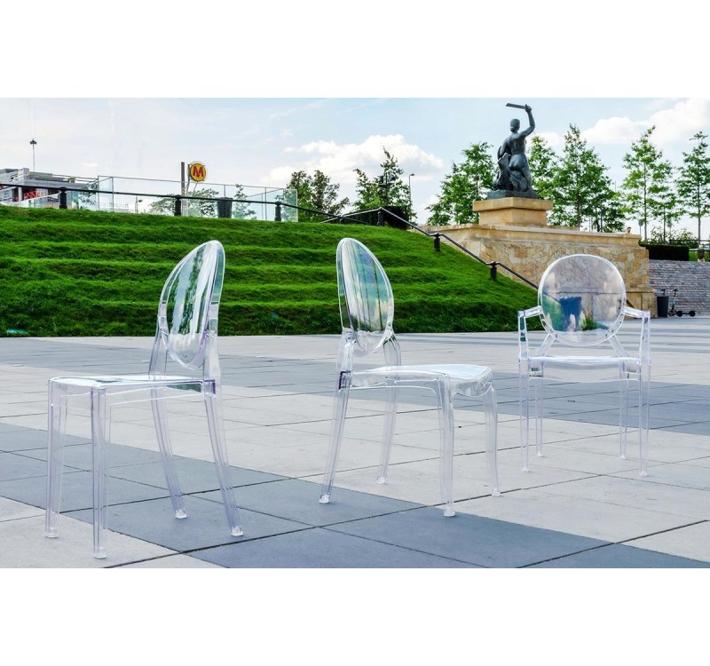 Krzesło LOUIS transparentne - poliwęglan